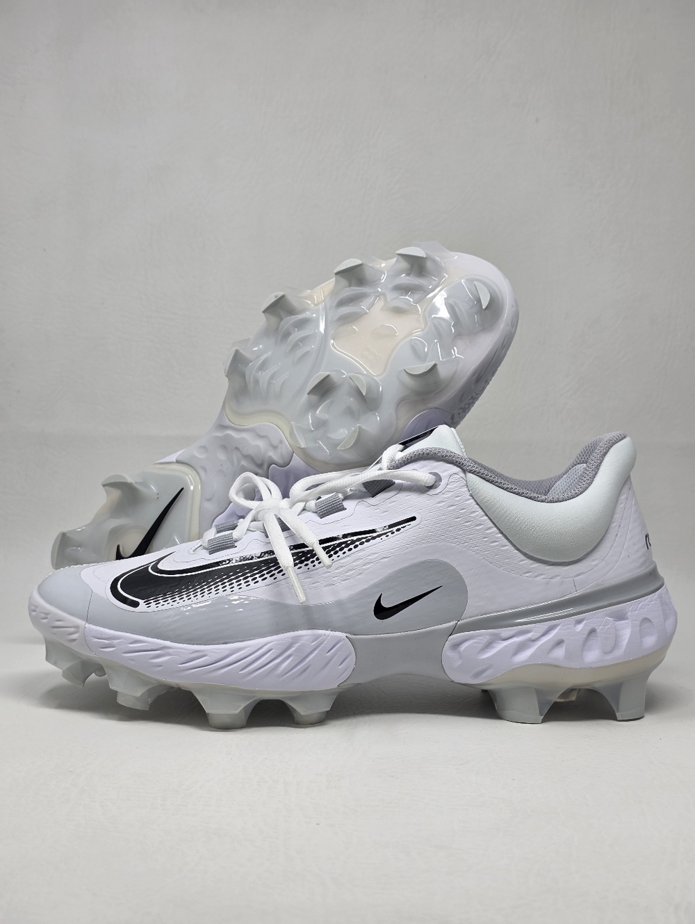 Nike Alpha Huarache Elite 4 Low MCS White Gray Baseball Men's 11 FD6255-100 New